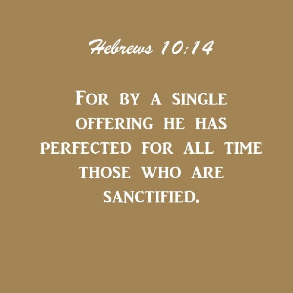 Hebrews 10:14