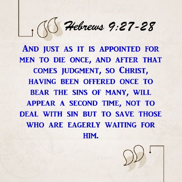 Hebrews 9:27-28